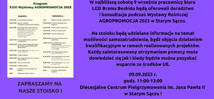 Wystawa Rolnicza AGROPROMOCJA 2023 w Starym Sączu